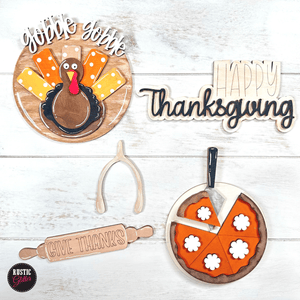 Thanksgiving Tiered Tray | DIY Kit | UNFINISHED