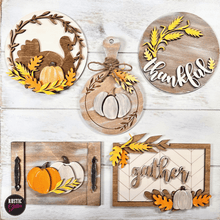 Load image into Gallery viewer, Gather Fall Tiered Tray | DIY Kit | UNFINISHED
