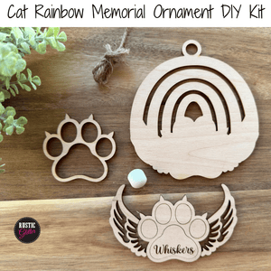 Pet Memorial Rainbow Bridge Ornament | Personalized | Gift | Painted or DIY
