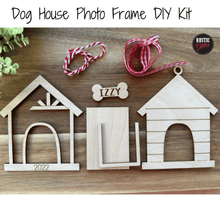 Load image into Gallery viewer, Dog House Ornament/Photo Frame | Personalized | Gift | Painted or DIY
