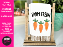 Load image into Gallery viewer, Farm Fresh Interchangeable Decorative Wood Tea Towel or Blanket File | SVG CUT FILE
