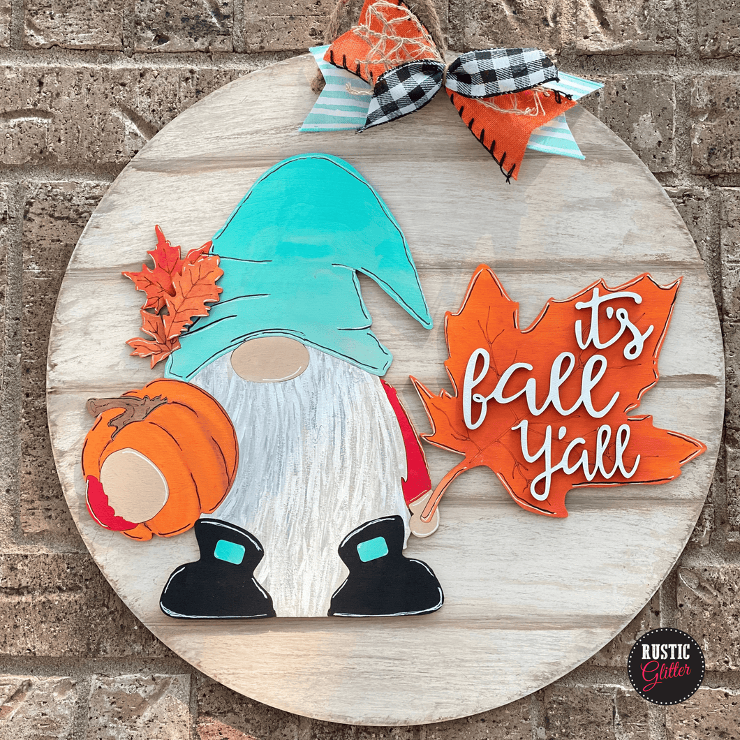 It's Fall Y'all Gnome Door Hanger | DIY Kit | Unfinished