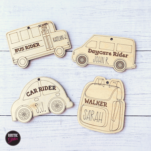 School Backpack Tags | Personalized  | Bus Rider, Walker, Car Rider, Daycare Rider