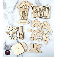 Load image into Gallery viewer, Popcorn Movie Night Tiered Tray Set | DIY KIT

