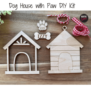 Dog House Ornament/Photo Frame | Personalized | Gift | Painted or DIY
