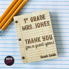 Load image into Gallery viewer, Teacher Notebook Gift Card Holder |  Personalized | Teacher Gift
