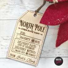 Load image into Gallery viewer, North Pole Gift Tag From Santa |  Gift Tag
