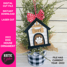 Load image into Gallery viewer, Dog House Ornament/Photo Frame File | SVG CUT FILE
