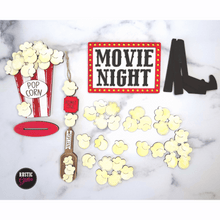 Load image into Gallery viewer, Popcorn Movie Night Tiered Tray Set | DIY KIT
