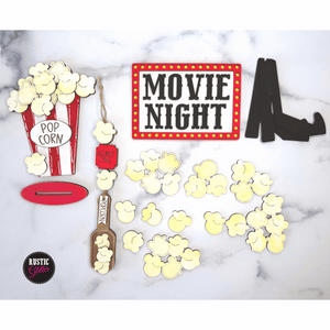 Popcorn Movie Night Tiered Tray Set | DIY KIT