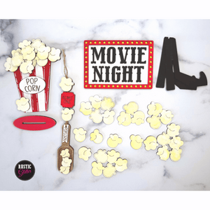 Popcorn Movie Night Tiered Tray Set | DIY KIT