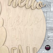 Load image into Gallery viewer, Hello Fall Stacked Pumpkin Door Hanger | DIY Kit | Unfinished
