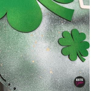 Hello Lucky Four Leaf Clover | Door Hanger | PAINTED
