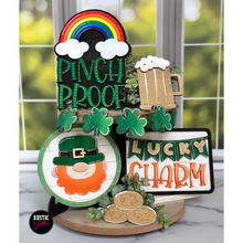 Load image into Gallery viewer, St. Patrick&#39;s Day Pinch Proof Tiered Tray Set | DIY KIT
