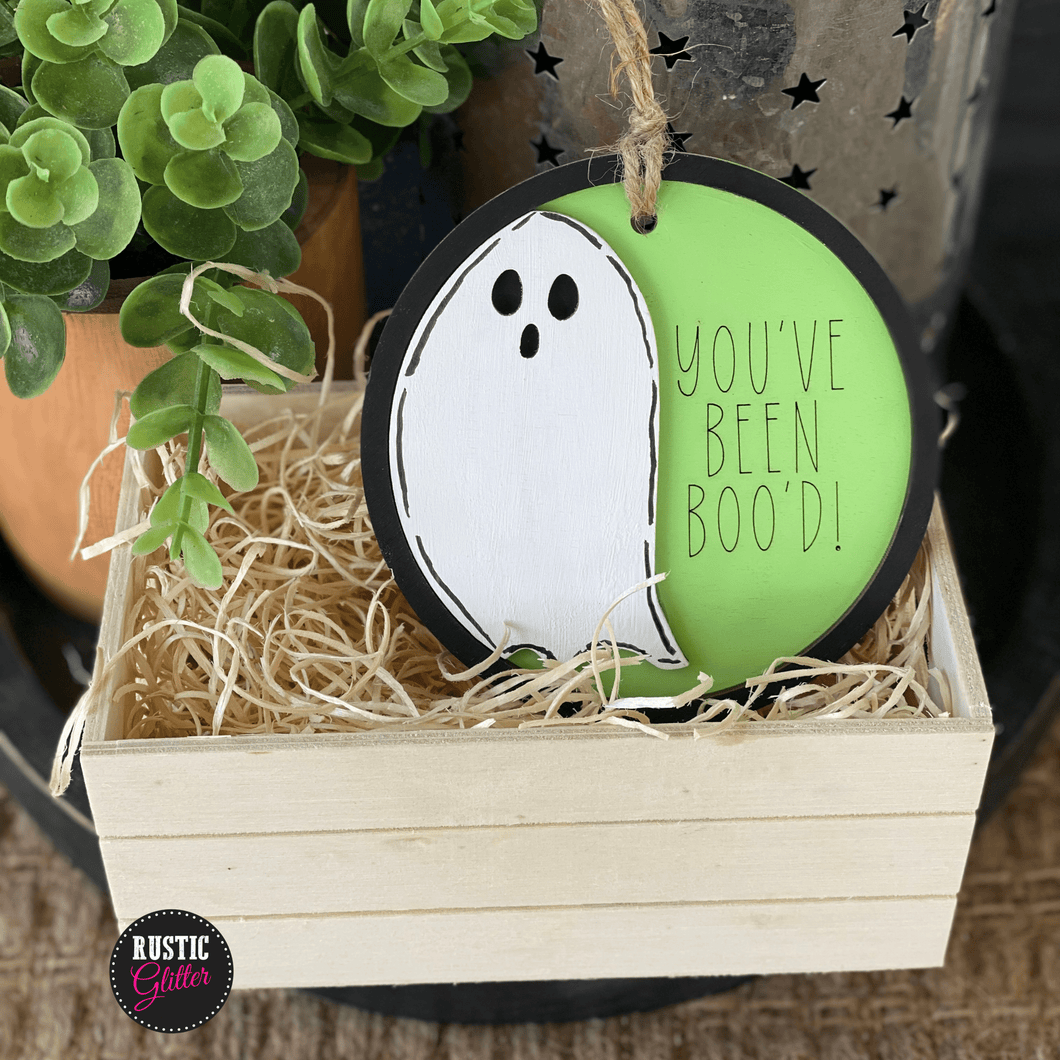 You've Been Boo'd and We've been Boo'd Gift Tag Craft Kit  | Halloween | Unfinished