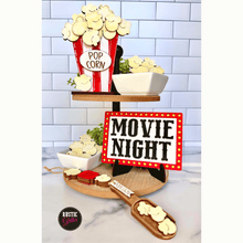 Load image into Gallery viewer, Popcorn Movie Night Tiered Tray Set | DIY KIT
