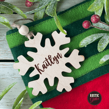 Load image into Gallery viewer, Snowflake Stocking Tag |  Gift Tag | Ornament
