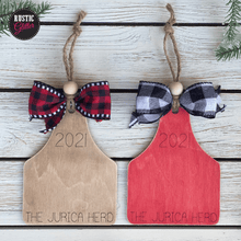 Load image into Gallery viewer, Cow Tag Family/Friend Personalized Ornament  | Gift
