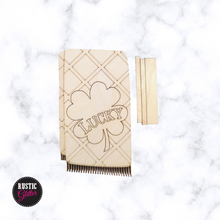 Load image into Gallery viewer, Lucky Interchangeable Decorative Wood Tea Towel | DIY KIT
