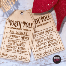 Load image into Gallery viewer, North Pole Gift Tag From Santa |  Gift Tag

