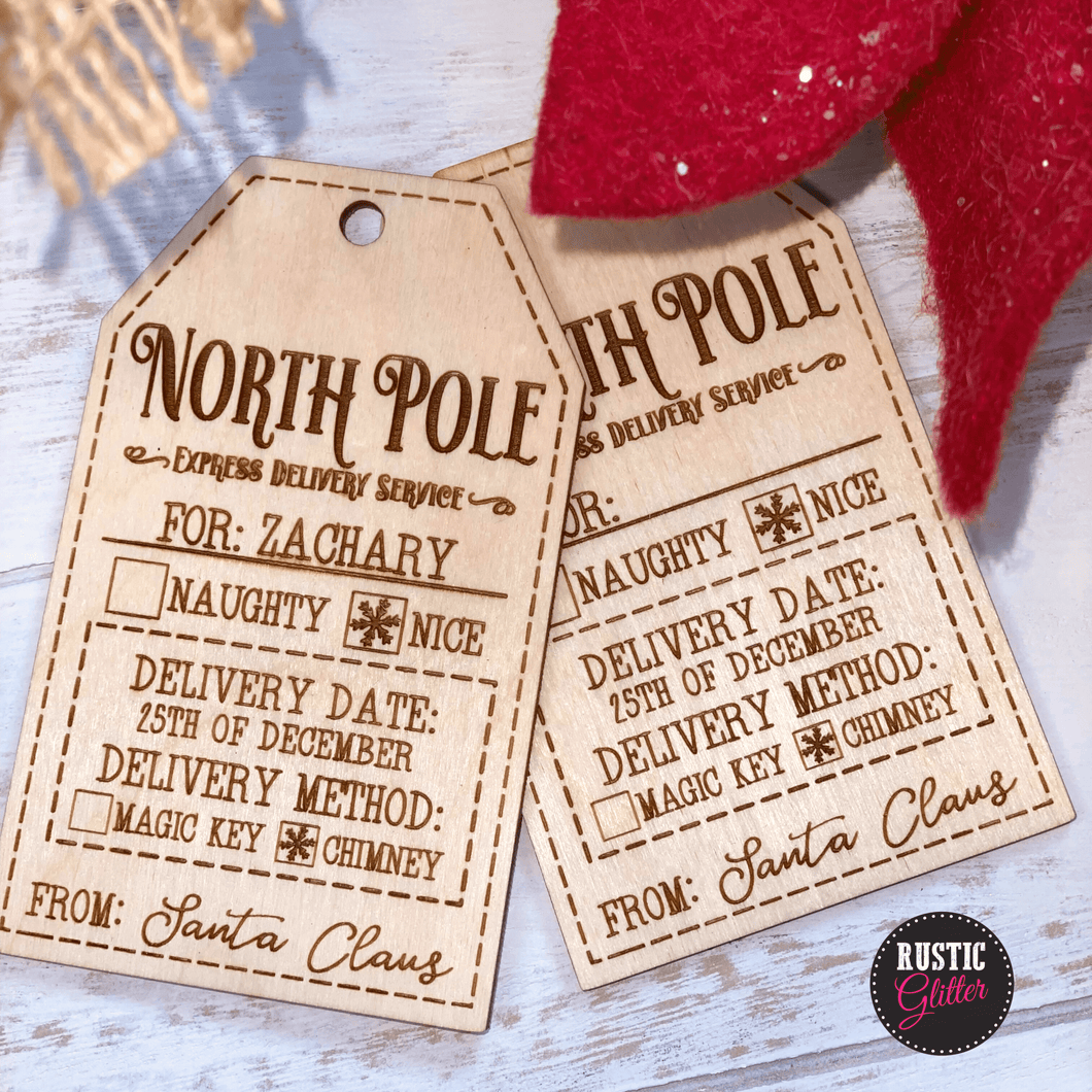 North Pole Gift Tag From Santa |  Gift Tag