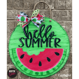 Hello Summer Watermelon Door Hanger | DIY Kit | Unfinished