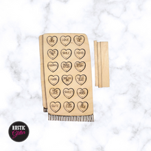 Load image into Gallery viewer, Hearts Interchangeable Decorative Wood Tea Towel | DIY KIT
