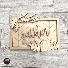 Load image into Gallery viewer, Gather Fall Tiered Tray | DIY Kit | UNFINISHED
