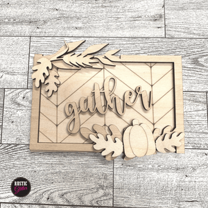 Gather Fall Tiered Tray | DIY Kit | UNFINISHED