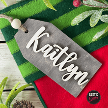 Load image into Gallery viewer, Personalized 3D Stocking Tag | Gift Tag | Ornament |
