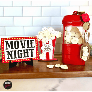 Popcorn Movie Night Tiered Tray Set | DIY KIT