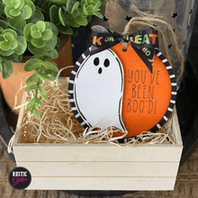 Load image into Gallery viewer, You&#39;ve Been Boo&#39;d and We&#39;ve been Boo&#39;d Gift Tag Craft Kit  | Halloween | Unfinished
