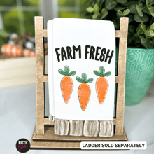 Load image into Gallery viewer, Farm Fresh Carrots Interchangeable Decorative Wood Tea Towel | DIY KIT
