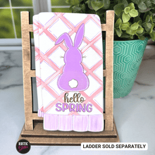 Load image into Gallery viewer, Hello Spring Interchangeable Decorative Wood Tea Towel | DIY KIT
