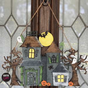 Haunted House Door Hanger | DIY Kit | Unfinished