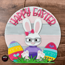 Load image into Gallery viewer, Happy Easter Bunny Door Hanger | DIY Kit | Unfinished
