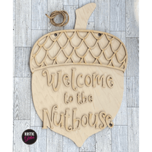 Load image into Gallery viewer, Welcome to the Nuthouse Door Hanger | DIY Kit | Unfinished
