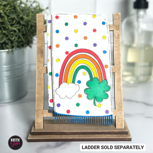 Lucky Rainbow Interchangeable Decorative Wood Tea Towel | DIY KIT