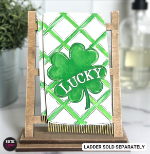 Lucky Interchangeable Decorative Wood Tea Towel | DIY KIT