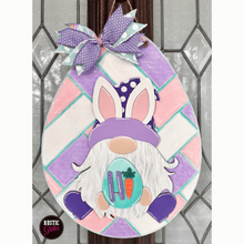 Load image into Gallery viewer, Easter Egg with Bunny Gnome HI Door Hanger | DIY Kit | Unfinished
