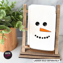 Load image into Gallery viewer, Snowman Interchangeable Decorative Wood Tea Towel | DIY KIT

