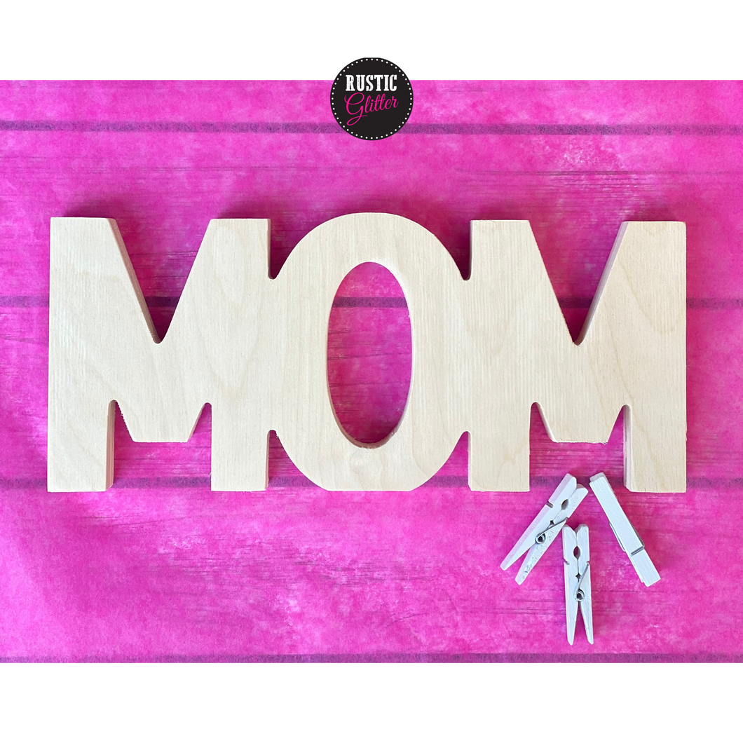 Mom / Mama Photo Display Craft Kit (unfinished)