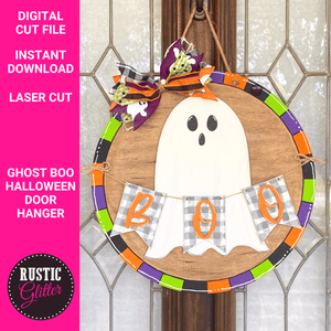 Ghost Boo Halloween Door Hanger File | SVG CUT FILE