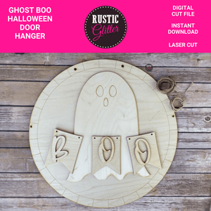 Ghost Boo Halloween Door Hanger File | SVG CUT FILE