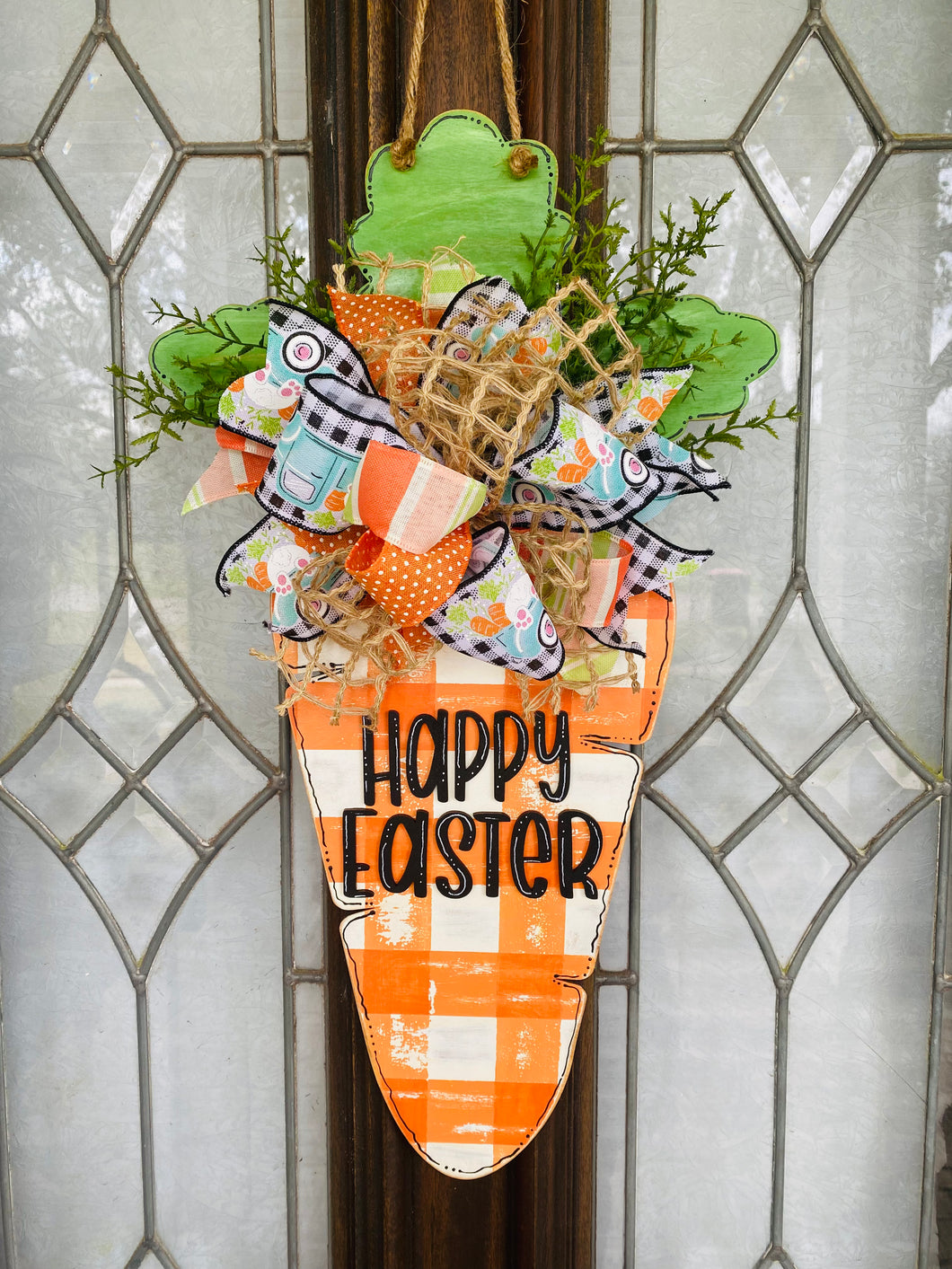 Happy Easter Carrot Door Hanger | DIY Kit | Unfinished