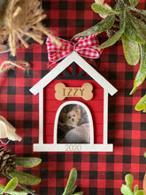 Load image into Gallery viewer, Dog House Ornament/Photo Frame | Personalized | Gift | Painted or DIY
