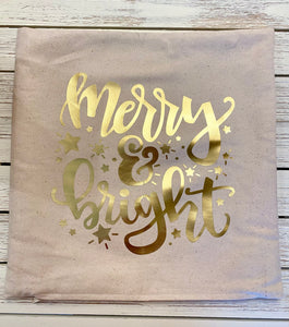 Merry & Bright Pillow Cover