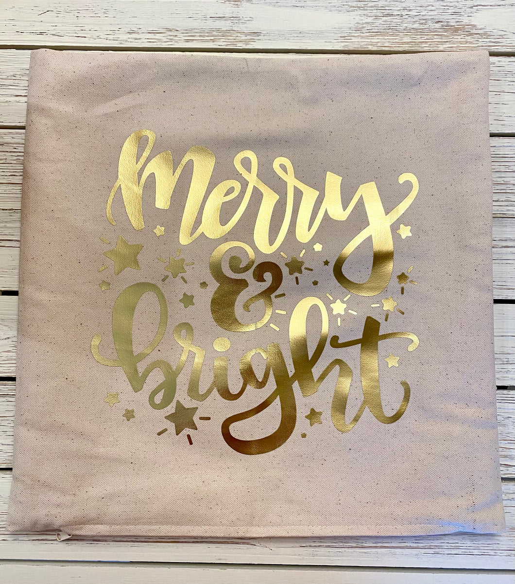 Merry & Bright Pillow Cover
