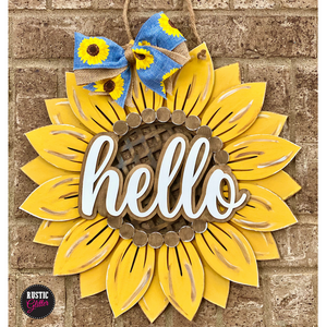 Sunflower Door Hanger | DIY Kit | Unfinished