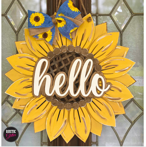 Sunflower Door Hanger | DIY Kit | Unfinished